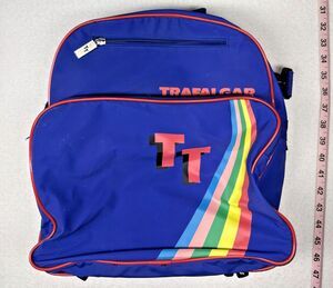 Trafalgar 80s Backpack Blue Rainbow Travel School Shoulder Bag Retro Vintage